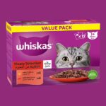 مفلفات ويسكاس سنة  وما فوق تشكيلة من اللّحوم بالمرق متعدّدة العبوات