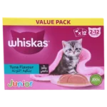 مغلفات ويسكاس جونيور ٢-١٢ شهراً بنكهة التّونة بالجلي